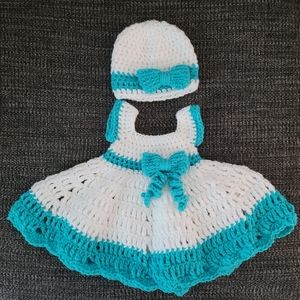 Hand crochet baby dress